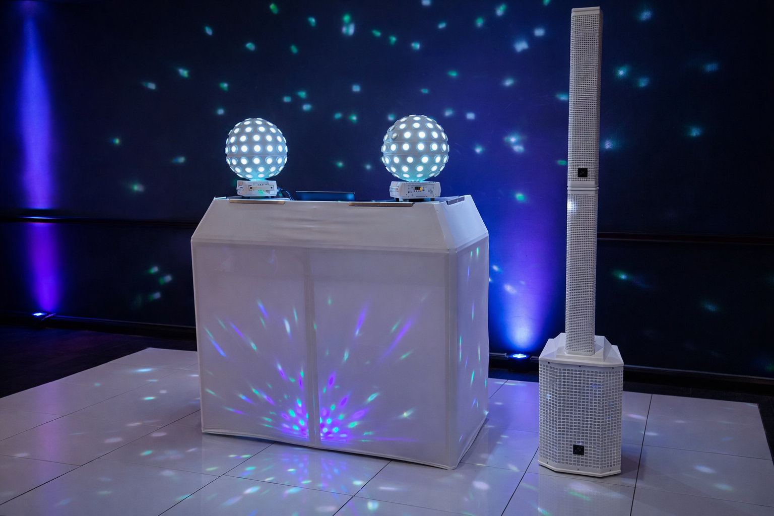 Compact DJ and disco setup