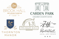 Luxury venues logo collage